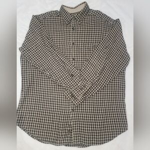 Woolrich Brown And Black Casual Button Down Shirt
